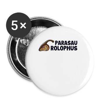 Parasaurolophini Dinosaur Hadrosauridae - Buttons large 2.2''/56 mm (5-pack) - white - Front