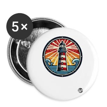 The wonderful lighthouse - Buttons large 2.2''/56 mm (5-pack) - white - Front