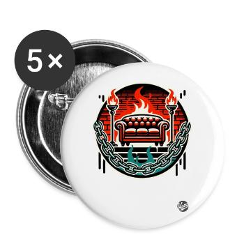 Das Sofa - Buttons groß 56 mm (5er Pack) - Weiß - Vorne