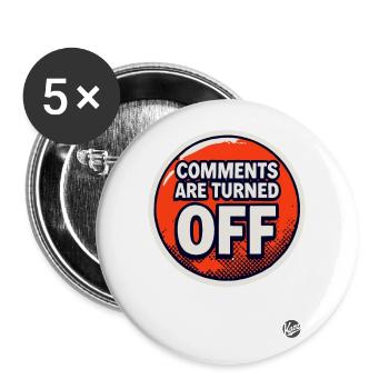 Comments Off on Red Button - Buttons large 2.2''/56 mm (5-pack) - white - Front