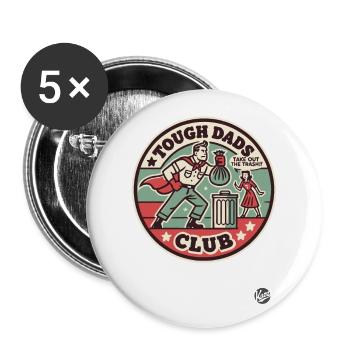 Tough Dads Club: Taking Out the Trash - Buttons large 2.2''/56 mm (5-pack) - white - Front