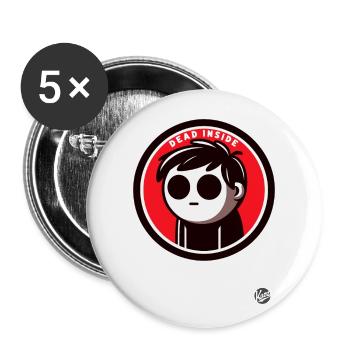 Simply dead inside - Buttons large 2.2''/56 mm (5-pack) - white - Front