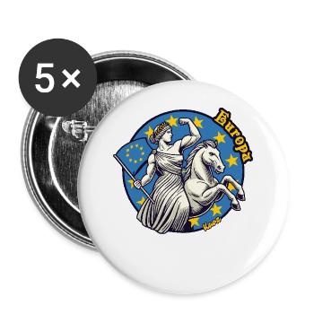 L’Europe, belle et forte - Lot de 5 grands badges (56 mm) - blanc - Devant