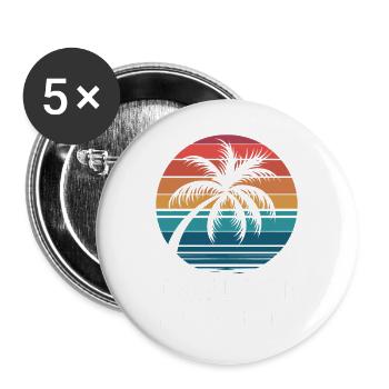 Saint-Martin Grand Case - Lot de 5 grands badges (56 mm) - blanc - Devant