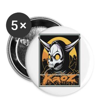 Doom Reaper – Infernal Grim Reaper - Buttons large 2.2''/56 mm (5-pack) - white - Front