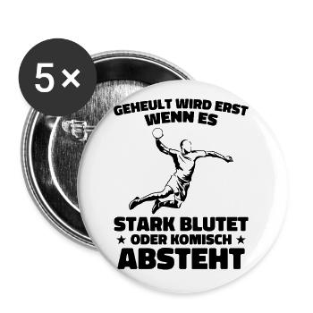 Handball Liebhaber Handball Sport Spieler - Buttons groß 56 mm (5er Pack) - Weiß - Vorne