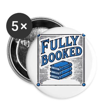 Retro Book Design for Book Quote and Book Lover - Buttons large 2.2''/56 mm (5-pack) - white - Front