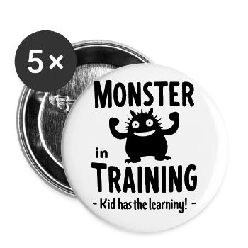 Monster Fun - Buttons large 2.2''/56 mm (5-pack) - white - Front