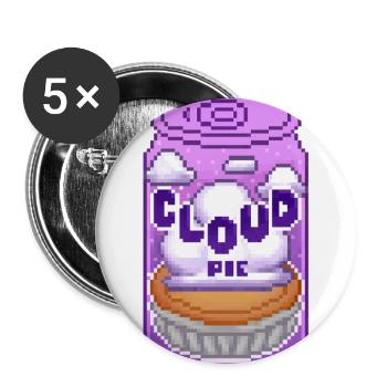 Cloud Pie Pixel Art - Lila Limonade Dose Design - Buttons groß 56 mm (5er Pack) - Weiß - Vorne