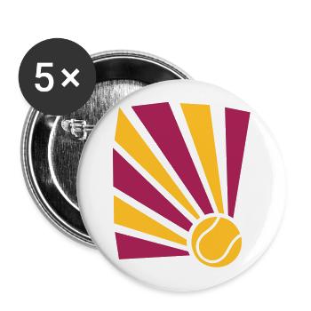 Tennis Explosion - Buttons groß 56 mm (5er Pack) - Weiß - Vorne