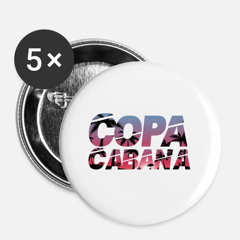 Copacabana - Buttons large 2.2''/56 mm (5-pack) - white