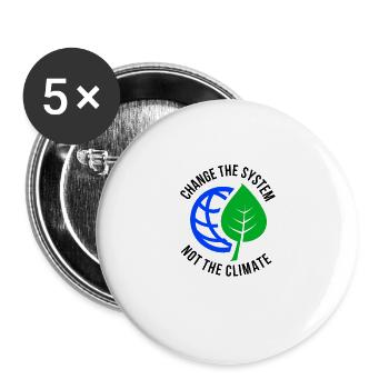 Student demo against climate change - Buttons large 2.2''/56 mm (5-pack) - white - Front