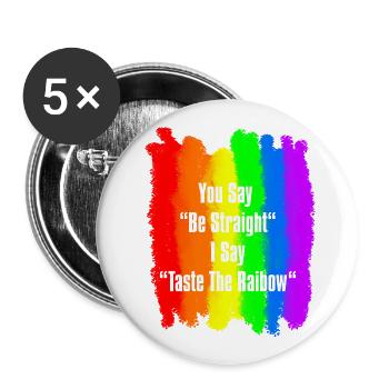 Gay Pride Rights Csd Pride Statement lgbt gift - Buttons large 2.2''/56 mm (5-pack) - white - Front