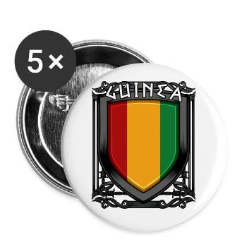 Guinean Coat of Arms Cool Guinea Conakry Gift Idea - Buttons large 2.2''/56 mm (5-pack) - white - Front