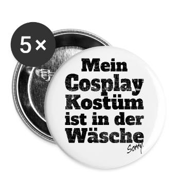 Cosplay Kostüm In Wäsche Anime Manga Cosplayer - Buttons groß 56 mm (5er Pack) - Weiß - Vorne
