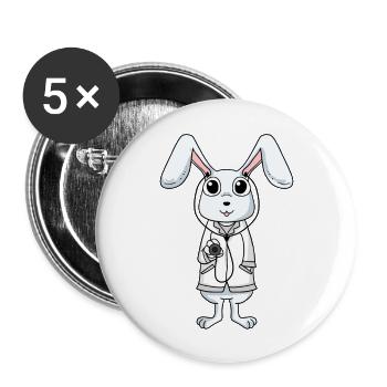 doctor doctor nurse veterinarian - Buttons large 2.2''/56 mm (5-pack) - white - Front