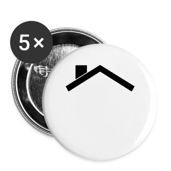 House Roof - Buttons large 2.2''/56 mm (5-pack) - white - Front