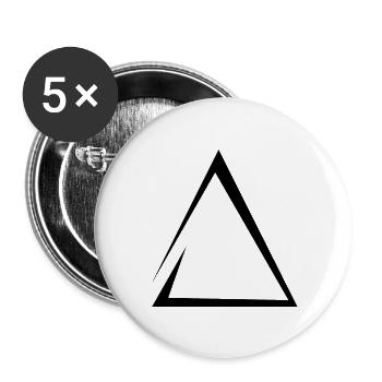 Feuer Symbol - Buttons groß 56 mm (5er Pack) - Weiß - Vorne