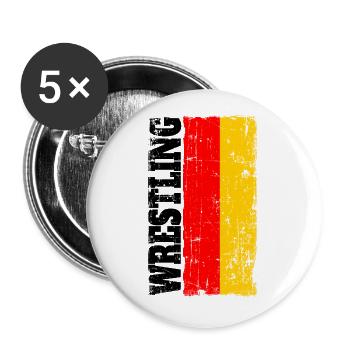 Lutte Lutte Drapeau De Lutte Drapeau Drapeau Allemagne - Lot de 5 grands badges (56 mm) - blanc - Devant