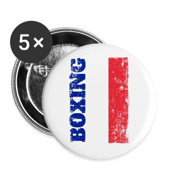 Boxing Boxer Boxing Flag Flag France France - Buttons large 2.2''/56 mm (5-pack) - white - Front