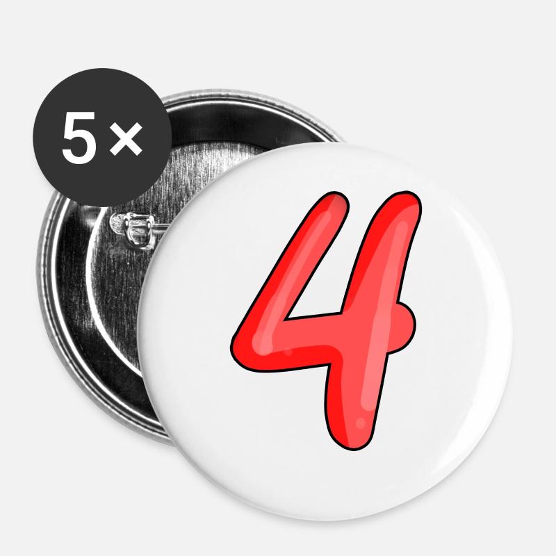 4 - Buttons large 2.2''/56 mm (5-pack) - white