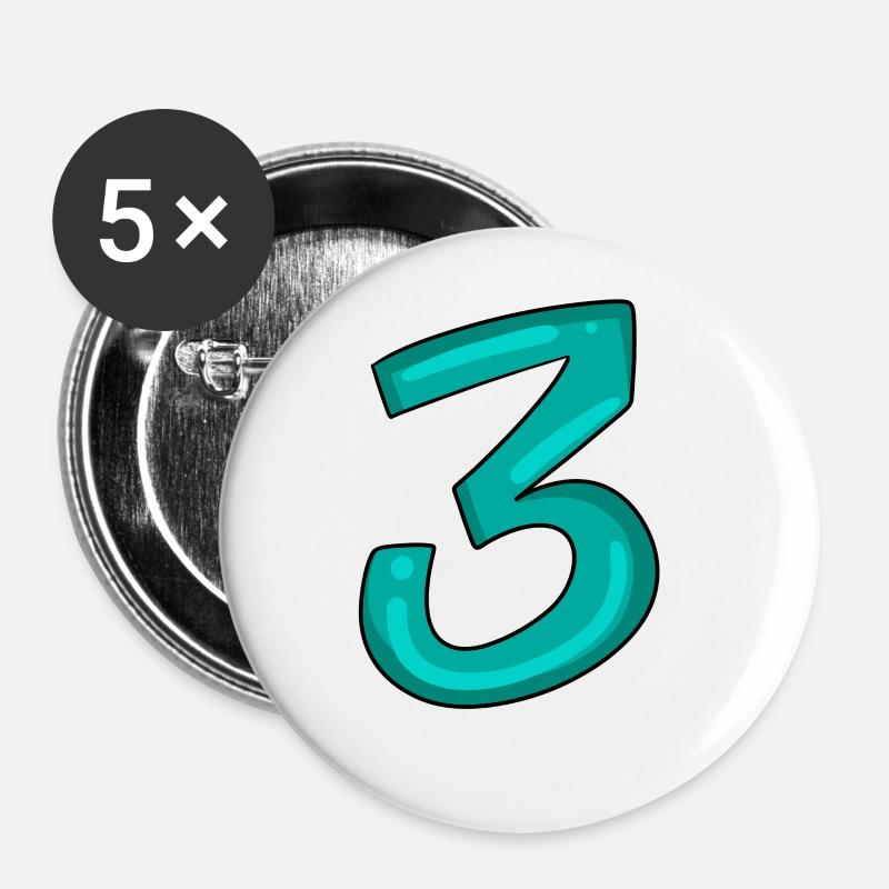 3 - Buttons large 2.2''/56 mm (5-pack) - white