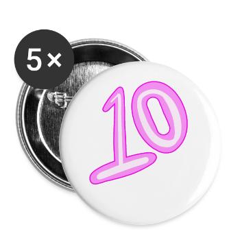 10 - Lot de 5 grands badges (56 mm) - blanc - Devant