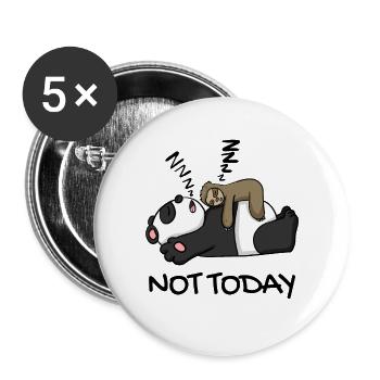 Sloth and panda - Buttons large 2.2''/56 mm (5-pack) - white - Front