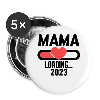 Mom 2023 - Expectant Mother 2023 loading - Buttons large 2.2''/56 mm (5-pack) - white - Front