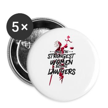 Young Lawyer Attorney Law Mom - Buttons large 2.2''/56 mm (5-pack) - white - Front