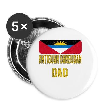 I Have Two Titles Antiguan Barbudian and Dad - Buttons large 2.2''/56 mm (5-pack) - white - Front