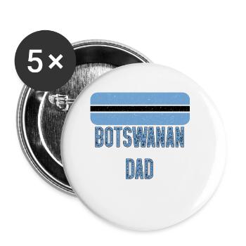 Batswana Dad Botswana Flag Design For Father's Day - Buttons groß 56 mm (5er Pack) - Weiß - Vorne