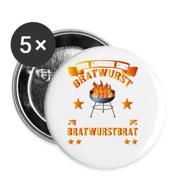 Official Federal GrillMaster Grill & Barbecue - Buttons large 2.2''/56 mm (5-pack) - white - Front