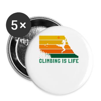 Climbing is Life Outdoor Speed Sport Free Alpine - Buttons large 2.2''/56 mm (5-pack) - white - Front