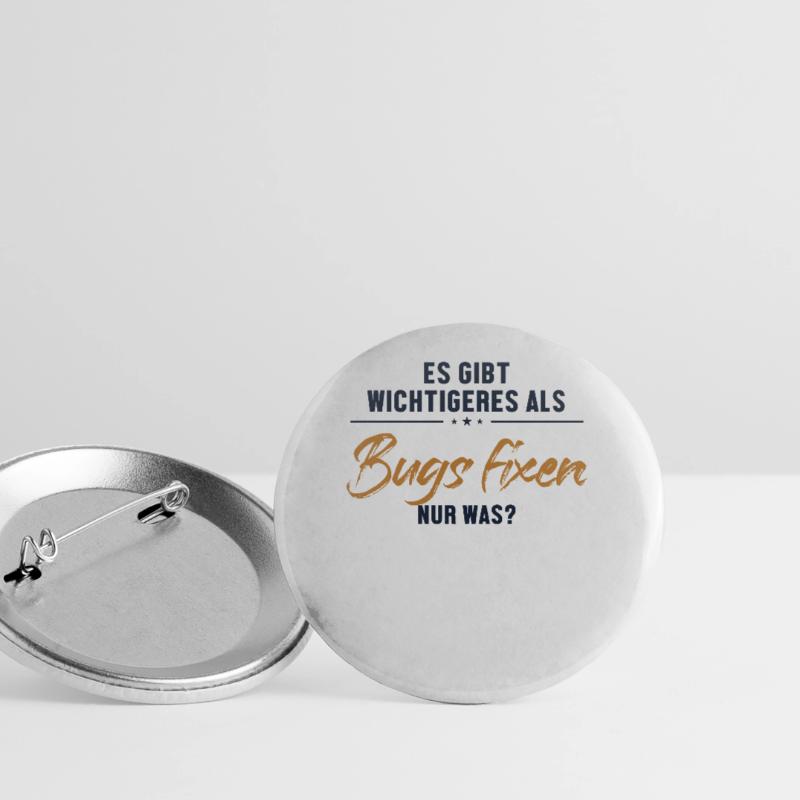 Wichtigeres als Bugs Fixen Developer Coder Buttons groß 56 mm (5er Pack)