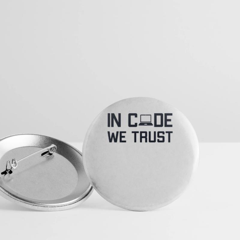 In Code We Trust Softwareingenieur Developer Buttons groß 56 mm (5er Pack)