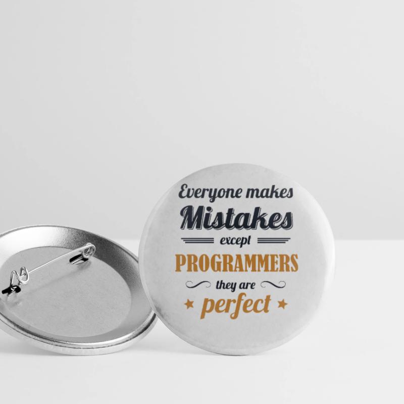 Programmers are Perfect Developer Coder Buttons groß 56 mm (5er Pack)