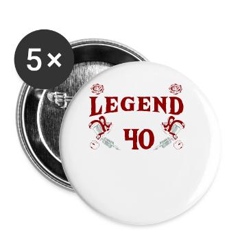 Cette légende de l’encre tourne 40 Fantastique 40. - Lot de 5 grands badges (56 mm) - blanc - Devant