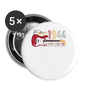 Vintage 1944 Édition Limitée 78e anniversaire | - Lot de 5 grands badges (56 mm) - blanc - Devant