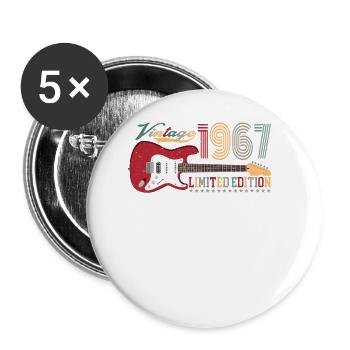 Vintage 1967 Édition Limitée 55ème anniversaire | - Lot de 5 grands badges (56 mm) - blanc - Devant