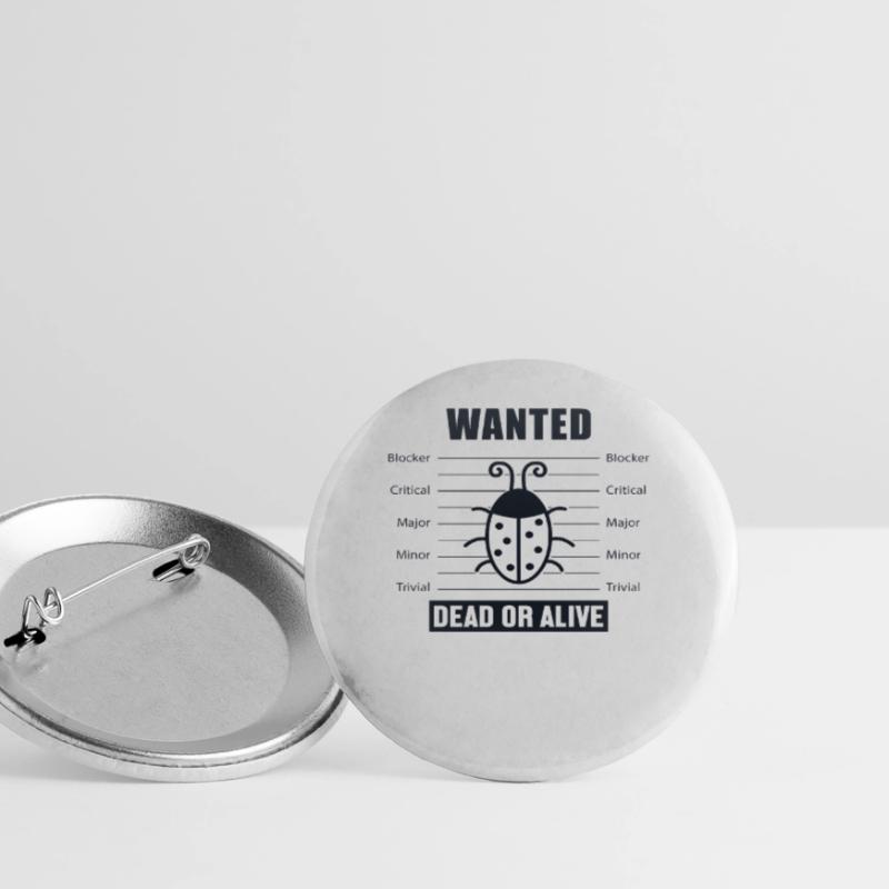 Bugs Wanted Software Developer Developer Buttons/Badges stor, 56 mm (5-pack)