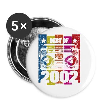 Best Of 2002 Stereo Radio Kassettenspieler - Buttons groß 56 mm (5er Pack) - Weiß - Vorne
