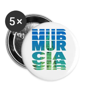 Murcia Spanien Stadt Skyline Heimat Liebe Urlaub - Buttons groß 56 mm (5er Pack) - Weiß - Vorne