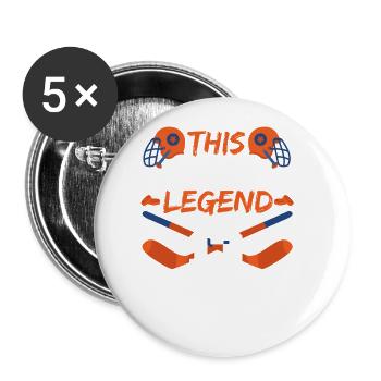This sports legend is now 13, hockey game 13. - Buttons large 2.2''/56 mm (5-pack) - white - Front