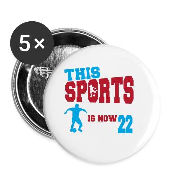 This sports legend is now 22, football game 22. - Buttons large 2.2''/56 mm (5-pack) - white - Front