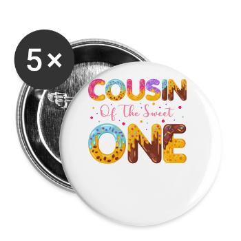 Cousin The Sweet Sprinkles Delicious Doughnuts - Buttons large 2.2''/56 mm (5-pack) - white - Front