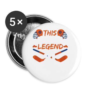 Diese Sportlegende Ist Jetzt 21, Hockeyspiel 21. - Buttons groß 56 mm (5er Pack) - Weiß - Vorne