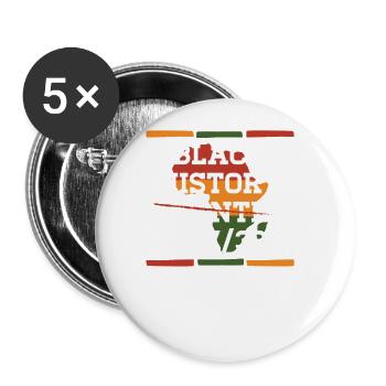 Black History Month 24/7/365 Celebrate the - Buttons large 2.2''/56 mm (5-pack) - white - Front