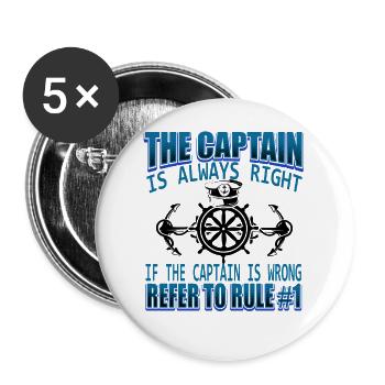 Sailing Ships Boat Captain - Buttons large 2.2''/56 mm (5-pack) - white - Front