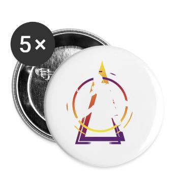 Tennis Tennis Player Ball Sport Vintage Retro - Buttons large 2.2''/56 mm (5-pack) - white - Front
